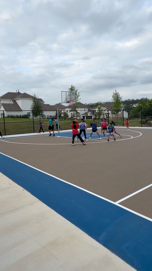 Group scrimmage during a session